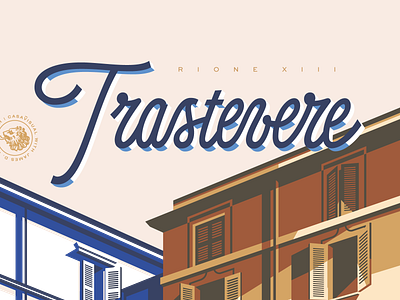 Trastevere illustration lettering type vector