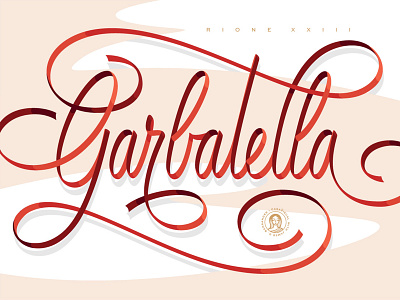 Garbatella design illustration lettering type vector