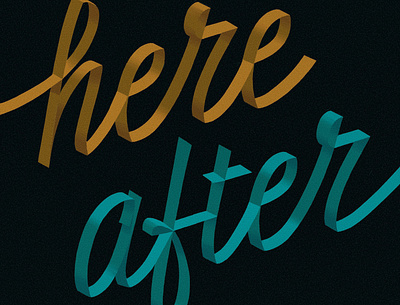 Hereafter design illustration lettering type typography