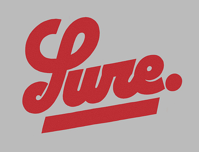 Sure branding illustration lettering logo type typography