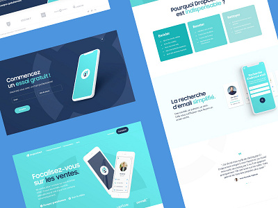 Redesign of the landing page and the identity for dropcontact brand design branding color landing page logo ui