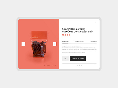 ALRA website : Product Page brand branding chocolate design desktop splitscreen typography ui user interface ux website