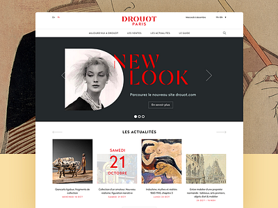 DROUOT.com - Homepage brand desktop drouot homepage ui ux