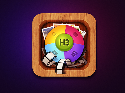 H3 app apple camera folder icon ios iphone photo video