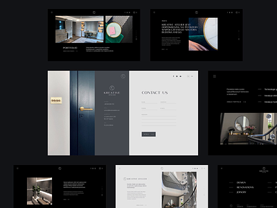 Kreative Atelier black branding creative dark interior landing luxury ui voila web webdesign