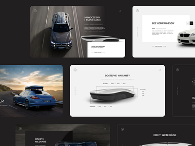 Bolee cars dark ecommerce landing luxury minimal modern roof roof boxes web webdesign