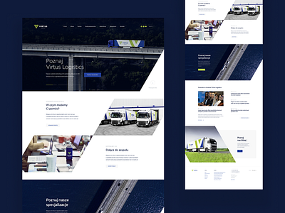 Virtus Logistics blue branding lime logistics logo spedition transport ui ux virtus voila web webesign