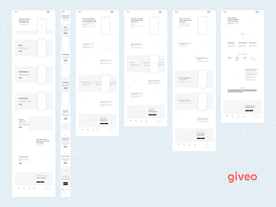 giveo.app wireframes