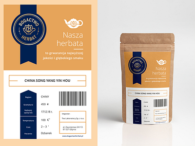 Bogactwo Herbat label v2 badge design label packaging paper tea voila