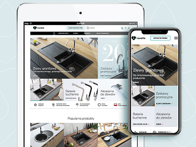 Lavello - e-commerce website blue design e commerce landing lavello product redesign shop sinks ui ux web