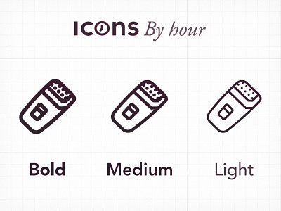 Icons By Hour - Weight adjustment font icons illustrator minimal symbols vector