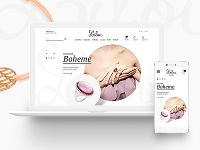 Lilou fashion jewelry luxury ui ux web webdesign