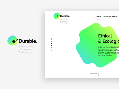 e-Durable brand eco gradient it morph nature webdesign