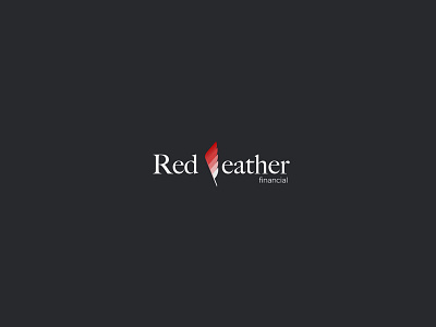 Red Feather financial company feather financial logo logodesign red