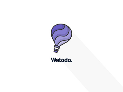 watodo air balloon gradient hot hot air balloon logo logo design logodesign minimal