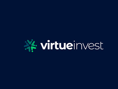 virtueinvest gradient invest logo logodesign minimal trading