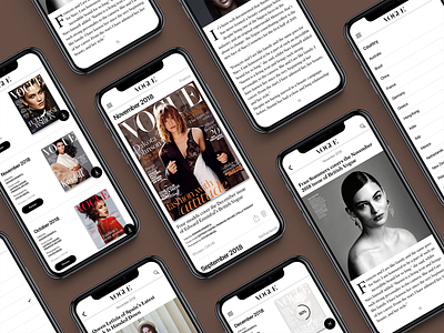 Vogue Magazine App app app concept concept design interace interaction ios ios 12 iphone iphonex magazine magazine design ui user experience user inteface ux uxui uxuidesign vogue