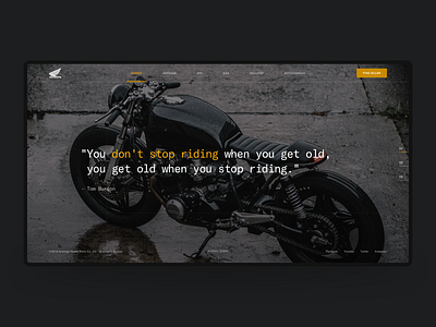 Honda Caferacer Homepage Design