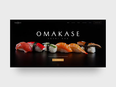 Omakase Sushi Bar Website bar branding design homepage japan japanese minimal sushi typography ui ux uxui web webdesign website