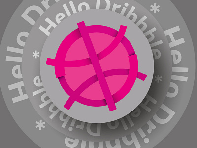 ! Hello Dribbble ! creation debut dribbble flat hello illustration logotype