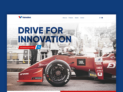 Valvoline - Landing Page banner design brand design header ui ui ux design valvoline web website