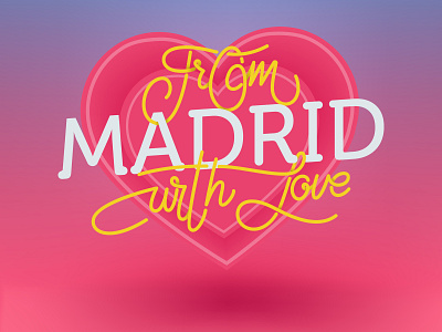 From Madrid with love brand branding design heart icon illustration lettering logo logotype typography vector