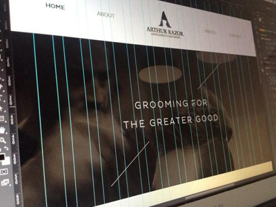 Arthur Razor Wip barber clean grooming guides hair landing page london razor space web design website wip