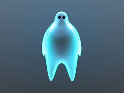 Phantom Dude 3d blue brand ghost logo phantom