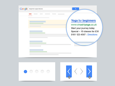 Googs blue design google interface magnify simple site ui web white wireframe