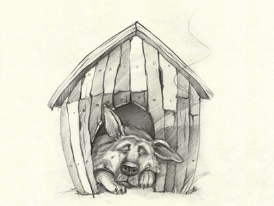 Dog's rest : ) book illustration children book dog illustration pancil sketch