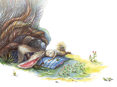 Little rabbit under the tree book books children illustration rabbit watercolor