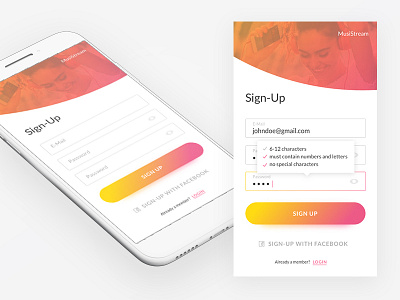 #dailyui #001 001 dailyui mobile ui signup