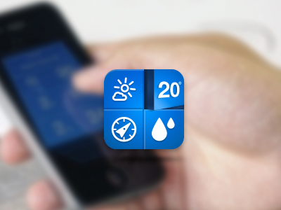 Weathercube Icon app clean cube gestures icon iphone minimal weather white