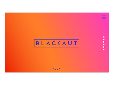 Blackaut desktop gradient landing page ui ux