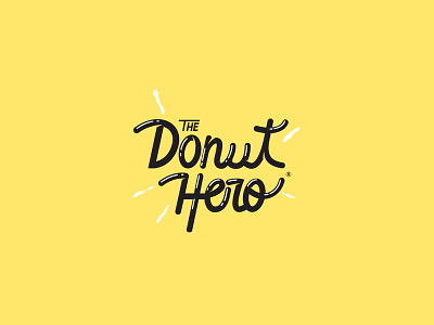 The Donut Hero ® branding branding design design flat illustration lettering logo typography vector