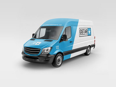 Ostar Motorsports Van identity identity design logo vehicle graphics vehicle wrap