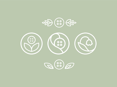 Unused Logo Marks branding button design floral icon identity illustrator logo mark shop