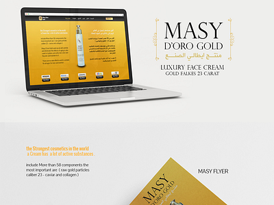MASY D'ORO GOLD cream gold identity italian masy ui ux web website