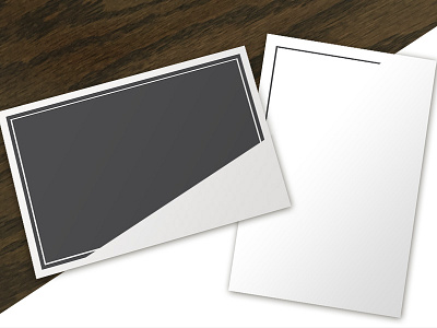 Postcard Mockup - Top View card card mockup greeting card horizontal mail mockups postcards stationery vertical