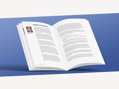 Annual Report - FSCU annual report blue book brand branding minimalism minimalistic pages report white