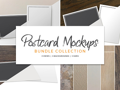 Postcard Mockup Bundle card card mockup greeting card horizontal mail mockup postcard stationary stationery vertical