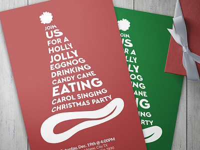 Invitation Template - Christmas christmas flyer holiday noel postcard poster santa seasonal x mas xmas