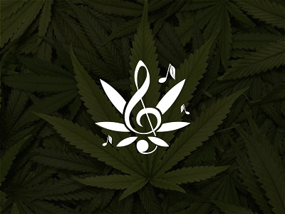 Logo for Marijuana and Music Festival festival logo marijuana music
