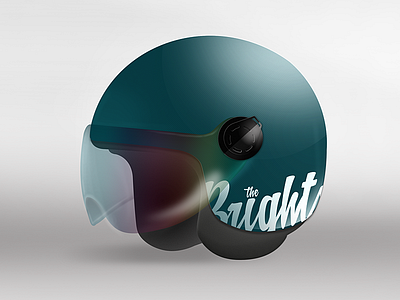 Retro helmet helmet illustrator photoshop practice