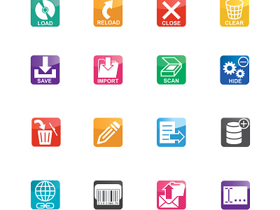 Software Button Icons branding buttons design icondesign icons illustration software