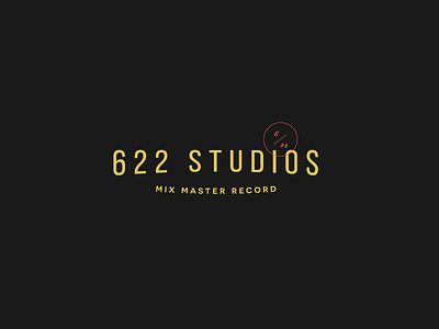 622 Studios black gold logo logomark minimal modern simple studio typography wordmark