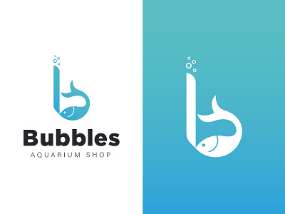 Bubbles Logo aquarium branding bubble fish graphicdesign illustration illustrator logo logodesign logodesigner ocean sea