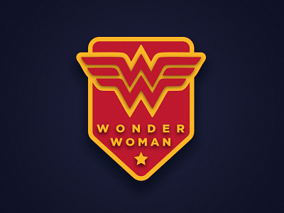 Wonderwoman Badge badge design illustration illustrator woman wonder