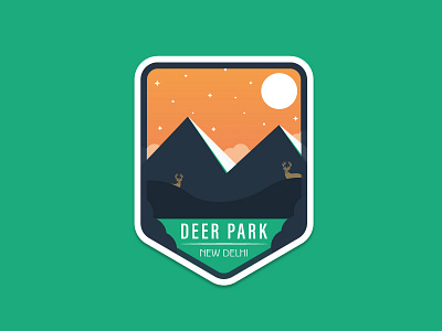 Deer Park Badge badge deer design illustration illustrator logo park