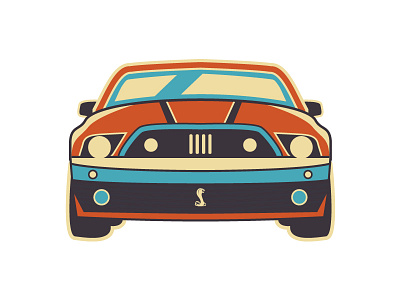 Mustang Illustration car design icon illustration illustrator mustang